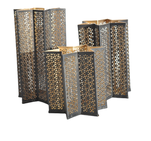 <b>STAR</b> SHAPE VOTIVE T-<b>LIGHT</b> HOLDER SET of 3 HIGH QUALITY WEDDING USE TABLE TOP CANDLE HOLDER - Product Image 1