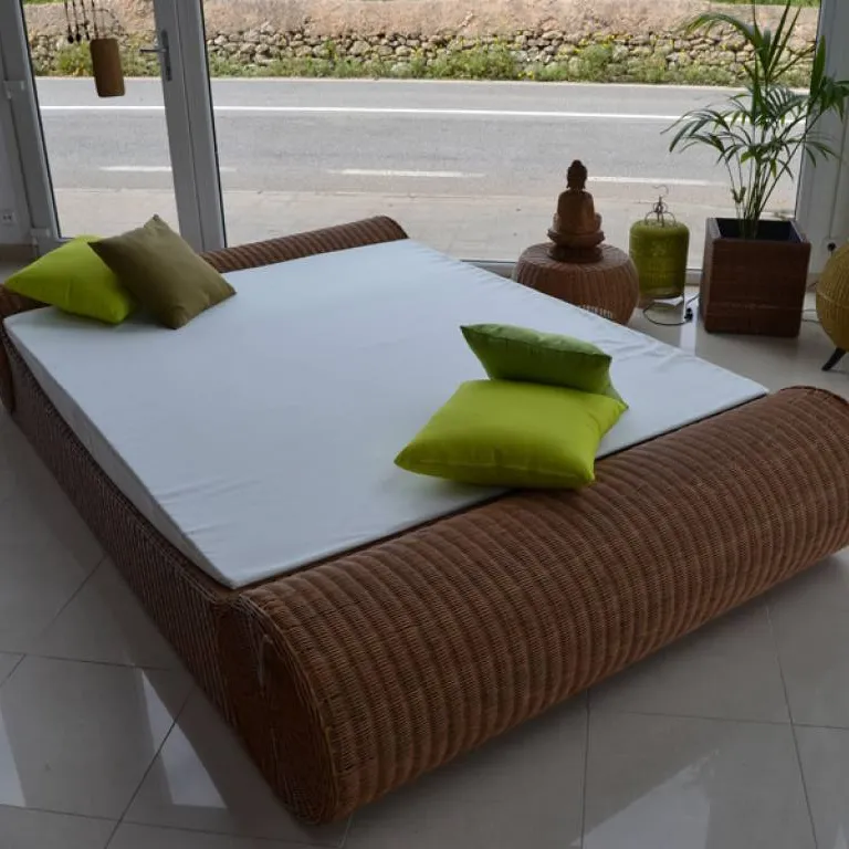 Поли-изделия из ротанга на двухместный диван с подушкой на сиденье 7 см, алюминиевая рама и полиэстер, 230 г/м3/мебель для патио, сувенир