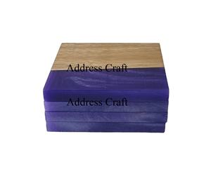 Housewarming Gift <b>Personalised</b> Custom Wood Epoxy Resin <b>Coasters</b> Set Custom Beer Drink <b>Coaster</b> Mats and Pads Wooden <b>Coasters</b> - Product Image 1