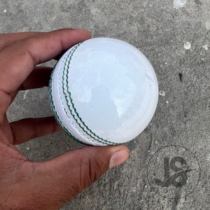 High Quality <b>White</b> <b>Cricket</b> Ball High Quality Leather Hardball 4Piece Best Price - Product Image 3