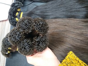 Extensiones de cabello con punta en V de queratina al mejor precio, cutícula de cabello humano virgen vietnamita más vendida de alta calidad alineada - Product Image 5