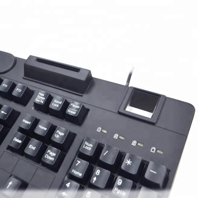Biometric Fingerprint Keyboard with NFC & Smart Card Reader - Wired USB by SARAL INFOTECH