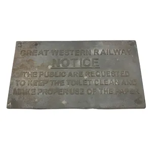Placa de aviso para decoração, ferro rústico banhado à mão sinal de parede