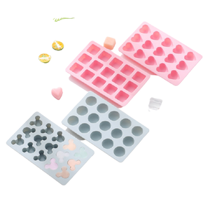 Simple Household Cartoon Character DIY Eco-Friendly Silicone Ice Mold <strong>Cute</strong> Pastel Ice Cube <strong>Tray</strong> for Coffee/Wine/Beer/Tea - Product Image 1