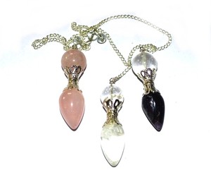 Péndulos de gota de cuarzo con tapa, en línea, a la moda, a la venta - Product Image 1