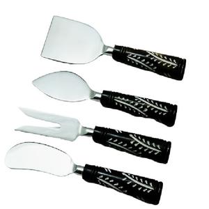 Ensemble de couverts personnalisés d'hôtel en acier inoxydable brillant avec étui, poli à miroir, emballage, Promotion, service à fromage - Product Image 1