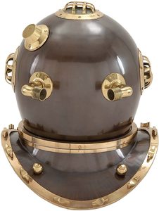 Casco de buceo de acero macizo y latón decorativo náutico de 16 pulgadas de Calvin handcraft - Product Image 2