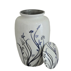 Urna de cremación para adultos de aluminio duradero de gran calidad, elegante Almacenamiento de cenizas conmemorativas, suministros funerarios indios al por mayor, esmalte - Product Image 2