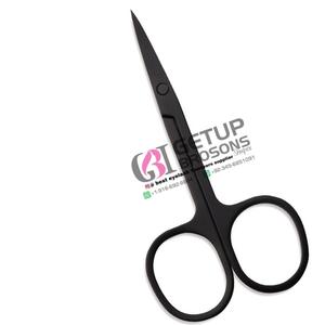 Ciseaux plasma noirs de haute qualité pour sourcils en acier inoxydable avec votre propre logo personnalisé et votre instrument de beauté de couleur - Product Image 5