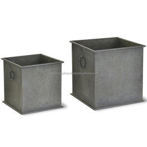 LOT DE 2 HAUTE QUALITÉ FER JARDINIÈRE EN MÉTAL AVEC POIGNÉE CONCEPTION NOUVELLE ARRIVÉE MEILLEUR VENTE PLANTEUR JARDIN USAGE DOMESTIQUE - Product Image 5