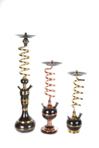 2020 farida halazoney Brass sơn mài cong hookah ống thiết kế mới hiện đại kích thước trung bình với mẹ của Ngọc Trai - Product Image 2