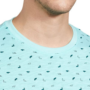 Col rond personnalisé dernier nouveau design à manches courtes t-shirts pour hommes polyester coton impression de logo personnalisé en gros homme t-shirt - Product Image 4