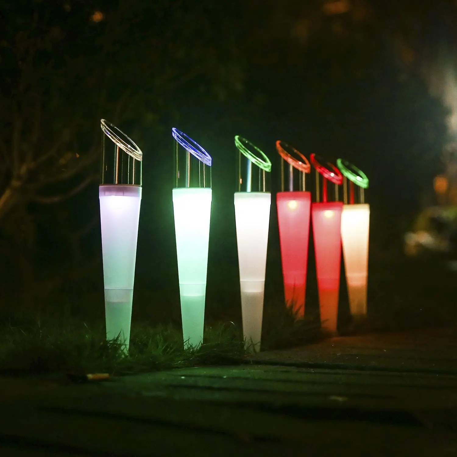 Biumart بستان شمسي في الهواء الطلق مرور LED إضاءة المشهد للماء RGB مصباح حديقة مسار الحديقة فناء ممشى درب