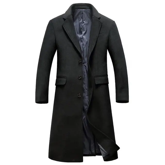 Custom made 2021 Men winter business long leather coat fashion motorcycle slim coat male men leather coats