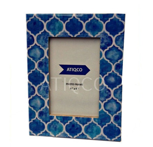 Porte-cadre de carte photo en bois exquis imprimé géométrique - Product Image 5