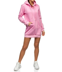Sudadera larga con capucha para mujer, ropa de calle informal con forro polar, de invierno - Product Image 2