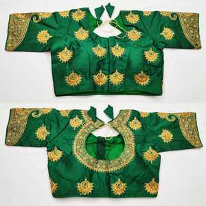 Nouveau sari en coton indien dernier créateur de vêtements de fête mariage dames femmes portent Georgette soie broderie travail Sari avec chemisier vêtements - Product Image 3