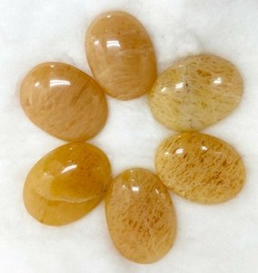 Pierre précieuse d'agate naturelle en pierre de palmier d'aventurine jaune hautement polie pour la méditation et le style de mascotte de guérison - Product Image 3