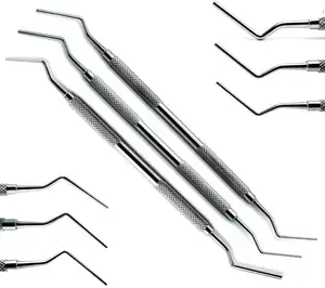 Instrumentos de Obturación Dental para Conductos Radiculares, 1/3 5/7 9/11, Doble Extremo, Manual, de Acero, para Amalgama, Plástico y Composite - Product Image 1