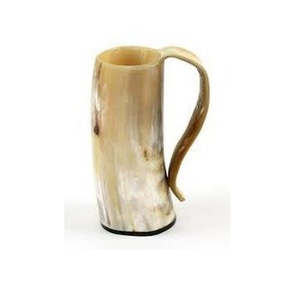 High Quality Buffalo Horn Polished <b>Large</b> Size Horn <b>Mug</b> with Long Handle <b>Mug</b> Drink Ware Horn Product - Product Image 1