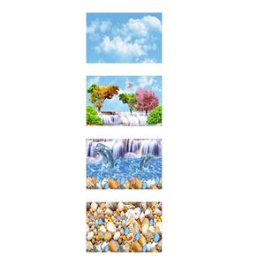 Azulejos de pared esmaltados para baño de cerámica con diseño 3D púrpura, 400x400mm, esmalte metálico brillante, ladrillo refractario, cocina Exterior, mosaico de madera - Product Image 2