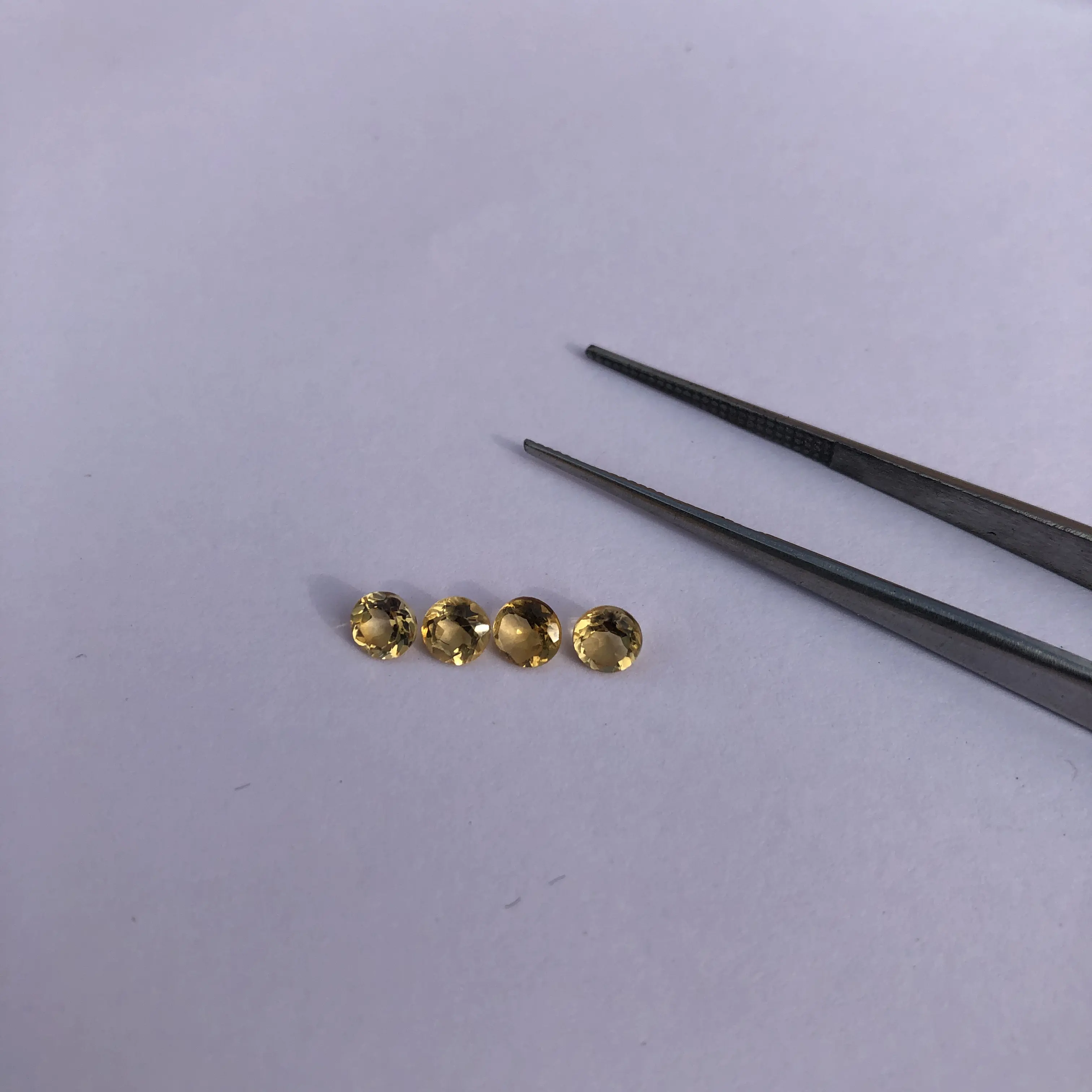 3.5mm batu Citrine alami potongan bulat longgar batu permata toko Online dari produsen grosir pabrik harga jual