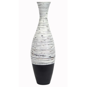 Florero de mesa de bambú hilado moderno respetuoso con el medio ambiente de alta calidad superventas decoración del hogar al por mayor de Vietnam - Product Image 3