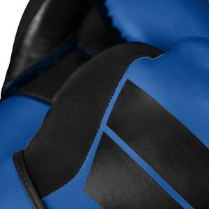 Gants de boxe élégants bleus et noirs pour adultes faits sur mesure pour la pratique du poinçonnage fabriqués au Pakistan pour les arts martiaux - Product Image 5