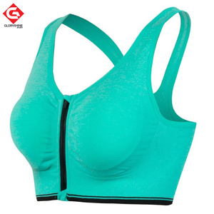 Sujetador deportivo de alta elasticidad transpirable Top Fitness mujeres acolchado para correr Yoga gimnasio sujetador corto sin costuras Sujetador deportivo degradado - Product Image 4