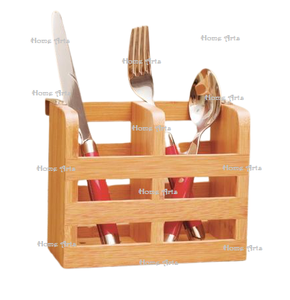 ที่ใส่ช้อนส้อมไม้3ช่องสำหรับใช้ในบ้านที่เก็บช้อนส้อมรูปทรงตามสั่งขนาด - Product Image 3