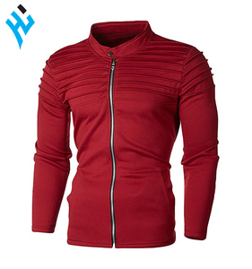 Chaqueta de lana con cremallera completa para hombre, chándales deportivos con logotipo personalizado en blanco de gran tamaño, de alta calidad, a la moda, novedad - Product Image 2