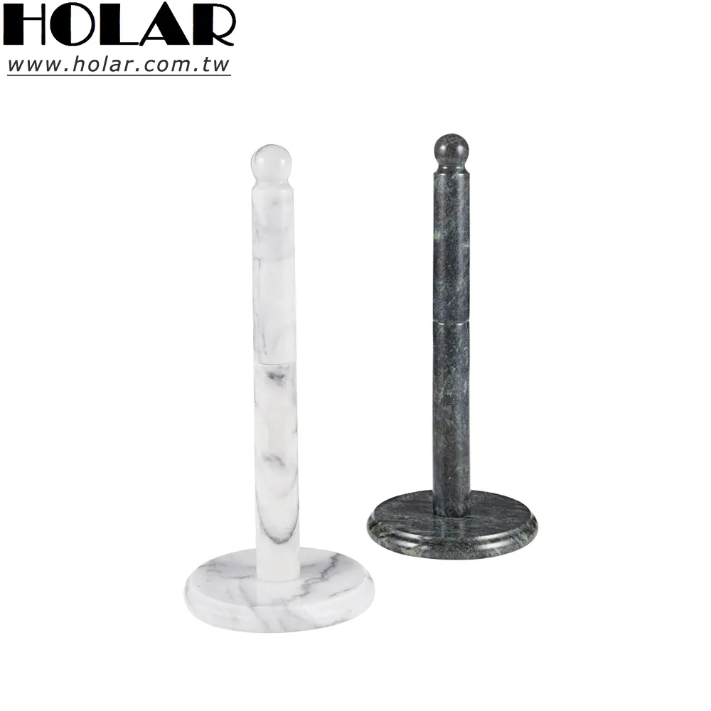 [Holar] Taiwan Made 12 Inch Black White Marble Kitchen Paper Towel Holder for Toilet