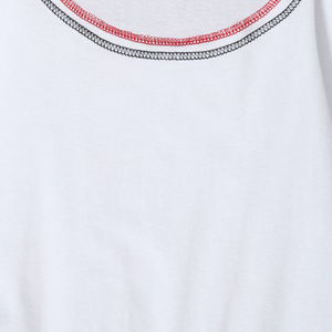 เสื้อยืดคอกลมแขนสั้นของผู้ชายผ้าคอตตอนสีตัดกันทรงแบนสำหรับ100% ใหม่โปรโมชั่นออกแบบได้ตามต้องการ - Product Image 4