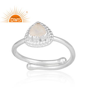 แหวนพลอยมูนสโตนสำหรับผู้หญิง925ดูน่าดึงดูดคอลเลกชันคลาสสิก - Product Image 1