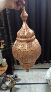 Lanterne marocaine à suspendre en or et de table en métal fait à la main décoration en fer pour la maison hôtel fête de mariage église Spa - Product Image 5