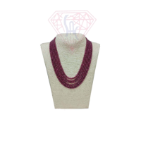 Magnifique collier de perles de pierres précieuses rubis teintes certifiées AIGS, 24 pouces, aux meilleurs prix