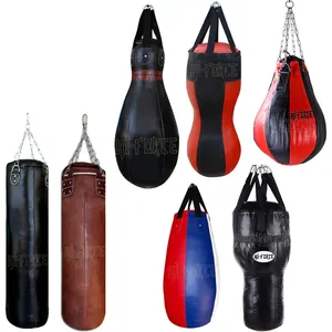 Мешки для бокса Муай Тай, боксерские груши, заполненные штампами для бокса, тяжелая винтажная мужская кожаная настраиваемая Спортивная полиуретановая сумка из ПВХ