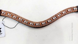 Diadema de Cuero Superior de Cinco Hileras con Diseño Personalizable para Caballos - Cómoda, Portátil, con Logotipo Personalizado, Talla para Uso Ecuestre - Product Image 4