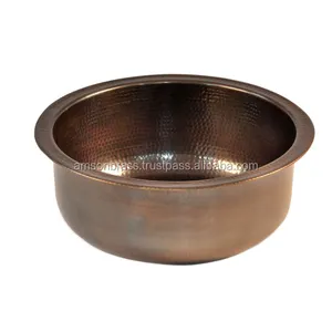 Bronze Finishes Hammered Pedicure Bowl Foot Spa Bowl Hammered Copper Pedicure Bowl Classic Design Handmade