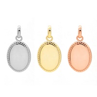 Bijoux en argent Sterling 925, pendentifs gravés, breloques ovales simples, vierges, pour femmes