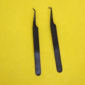 Obexa profesional 45 grados 90 grados agarre de diamante extensión de pestañas pinzas mate ceja volumen fibra aplicador de belleza - Product Image 1