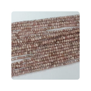 Taille personnalisée 14 pouces brin Rhodochrosite à facettes Rondelle perles 3mm perles en pierre naturelle chaîne perles à facettes Rhodochrosite - Product Image 6