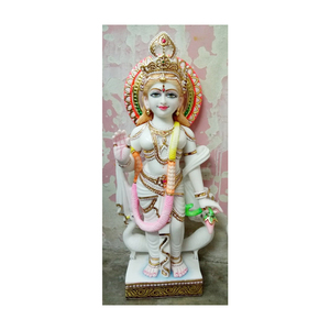 หินอ่อนสีขาวบริสุทธิ์ Radha Mata ประติมากรรม - Product Image 1