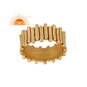 Anillo de boda Natural de alta calidad, hecho a mano, chapado en oro de 18k, venta al por mayor, anillos de banda de moda - Product Image 1