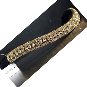 Premium Natural Soft <b>Leather</b> Crystal <b>Headbands</b> Horse Products - Product Image 6
