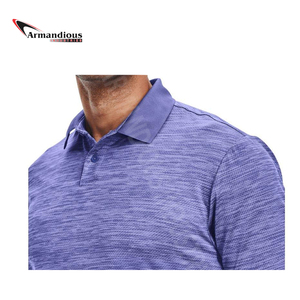 Polo informal de golf para hombre, camisetas cómodas con logotipo personalizado, ropa informal de patrón sólido de alta calidad - Product Image 6