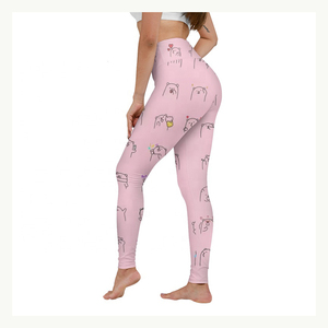 <b>Women's</b> Custom Made High Waist Gym Tights Solid Pattern Compression Fitness Workout <b>Leggings</b> - Product Image 6