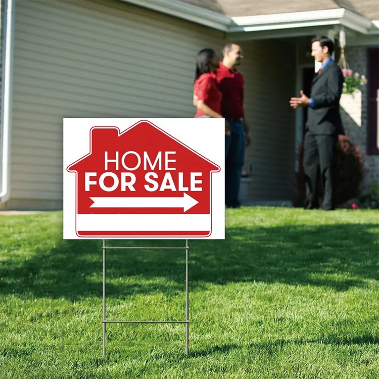 Panneau de corflute étanche Publicité Open House Yard Signs pour l'immobilier