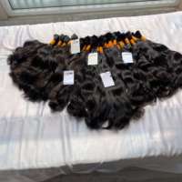 Cheveux humains indiens crus de haute qualité 10 "-30" paquet de cheveux vierges en vrac humains cambodgiens crus peut être teint sans emmêlement sans perte de cheveux