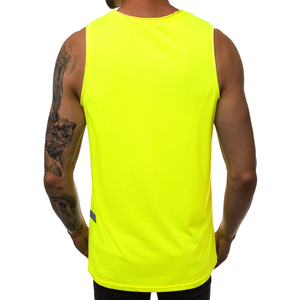 Chaleco de entrenamiento de secado rápido de alta calidad para hombre, camisetas sin mangas elásticas para gimnasio con estilo informal y decoración de agujeros de insignia transpirable - Product Image 2
